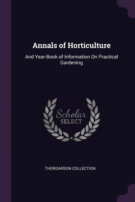Annals of Horticulture