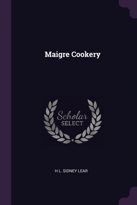 Maigre Cookery
