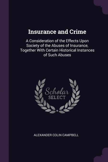 Insurance and Crime