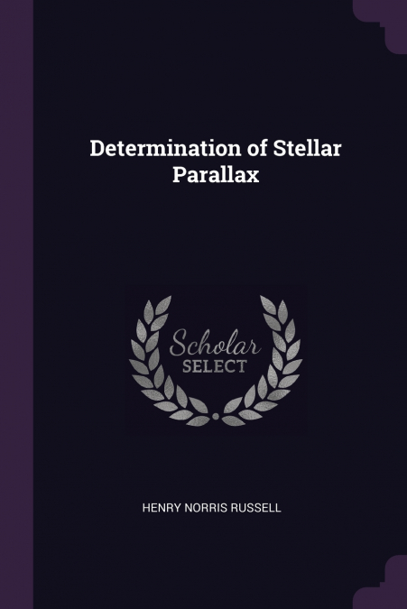 Determination of Stellar Parallax
