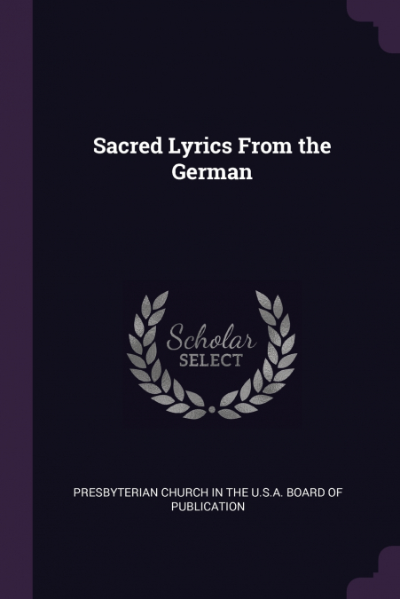 Sacred Lyrics From the German