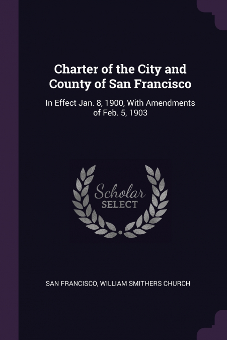 Charter of the City and County of San Francisco