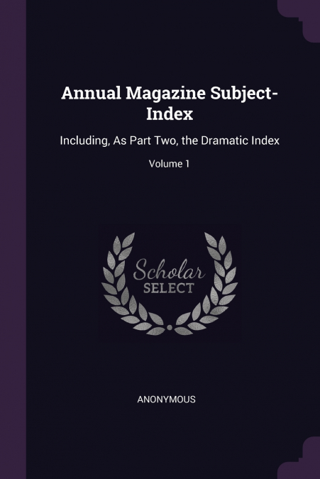 Annual Magazine Subject-Index