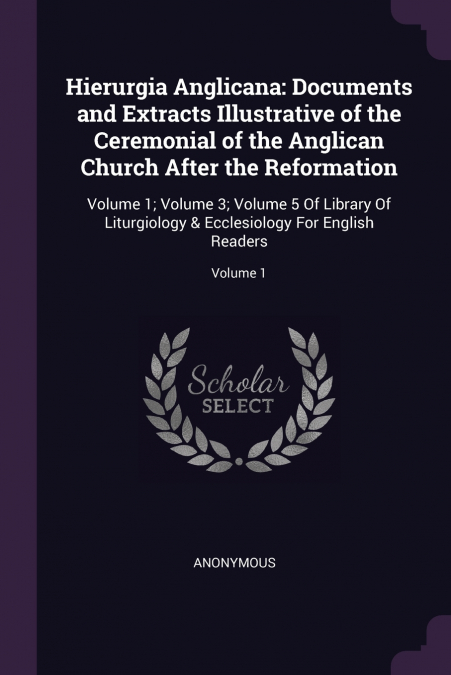 Hierurgia Anglicana