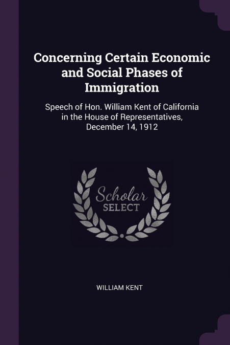 Concerning Certain Economic and Social Phases of Immigration