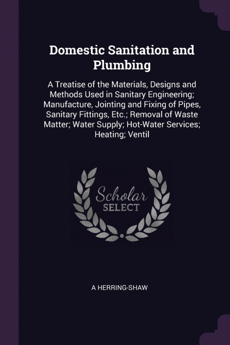 Domestic Sanitation and Plumbing