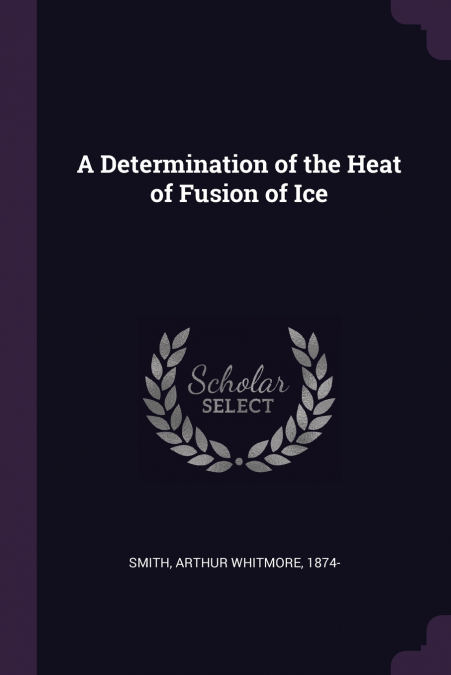 A Determination of the Heat of Fusion of Ice
