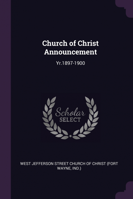 Church of Christ Announcement