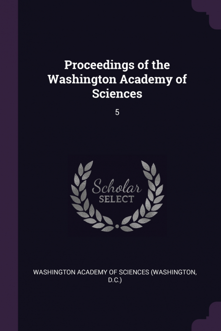 Proceedings of the Washington Academy of Sciences