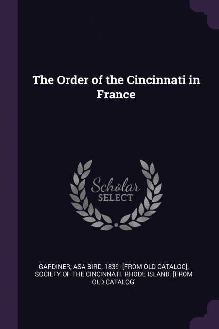 The Order of the Cincinnati in France