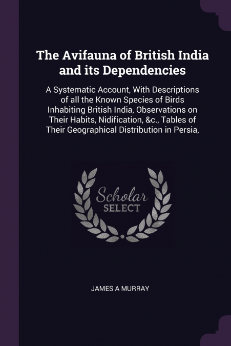 The Avifauna of British India and its Dependencies