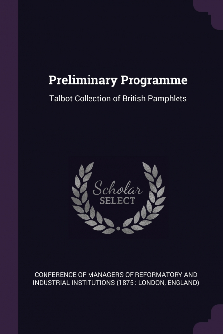 Preliminary Programme