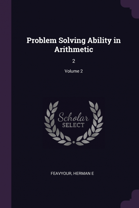 Problem Solving Ability in Arithmetic