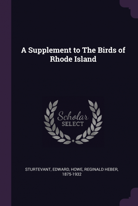 A Supplement to The Birds of Rhode Island