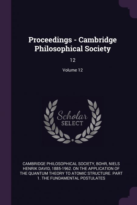 Proceedings - Cambridge Philosophical Society