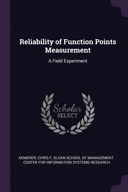 Reliability of Function Points Measurement