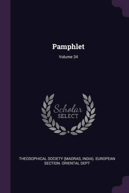 Pamphlet; Volume 34