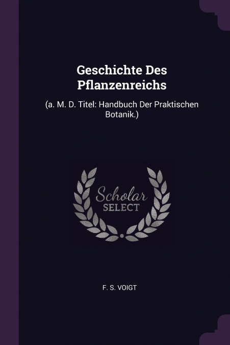 Geschichte Des Pflanzenreichs