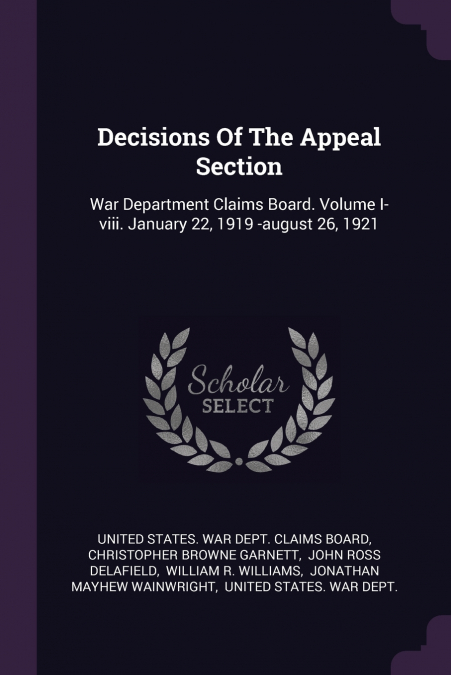 Decisions Of The Appeal Section