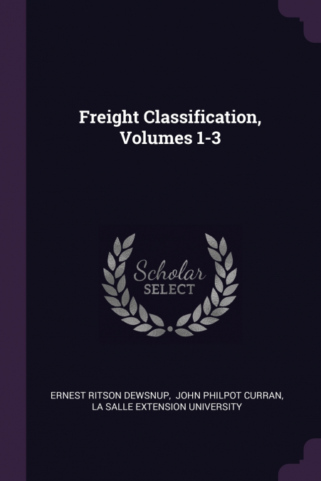 Freight Classification, Volumes 1-3