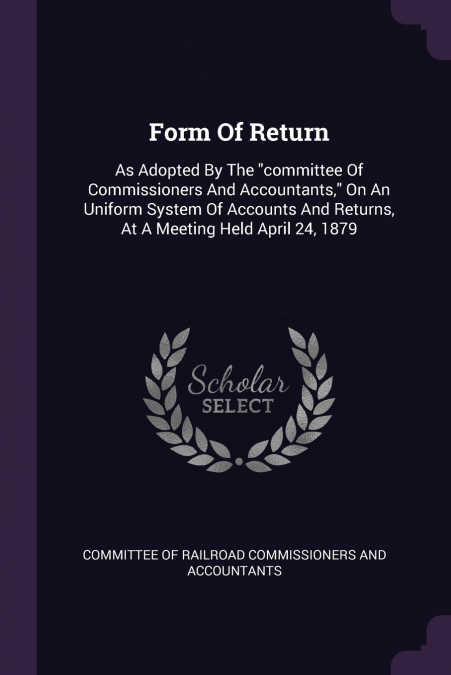 Form Of Return