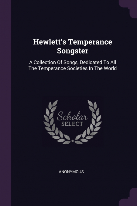 Hewlett’s Temperance Songster