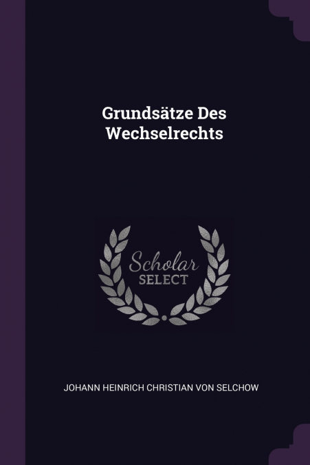 Grundsätze Des Wechselrechts