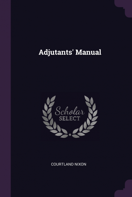 Adjutants’ Manual