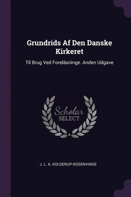 Grundrids Af Den Danske Kirkeret