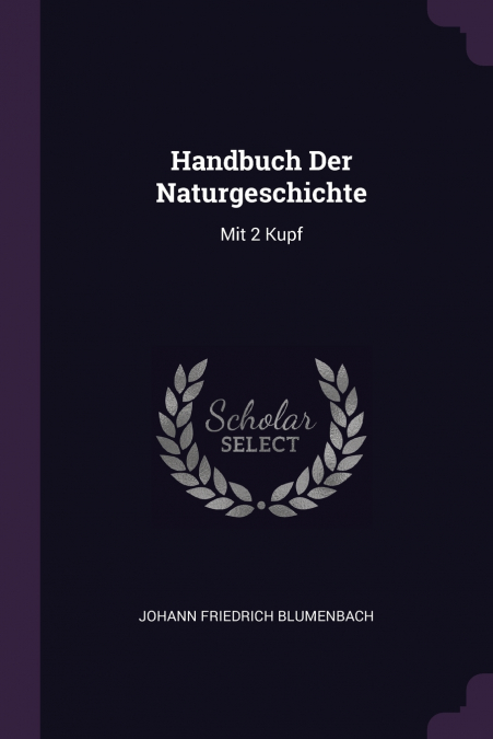 Handbuch Der Naturgeschichte