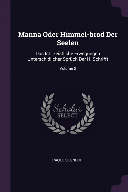 Manna Oder Himmel-brod Der Seelen