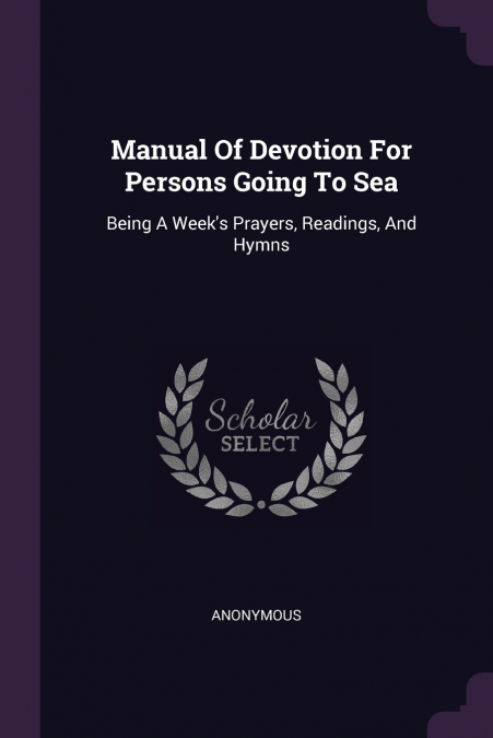 Manual Of Devotion For Persons Going To Sea