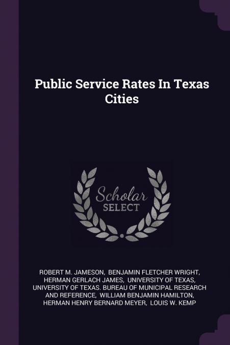 Public Service Rates In Texas Cities