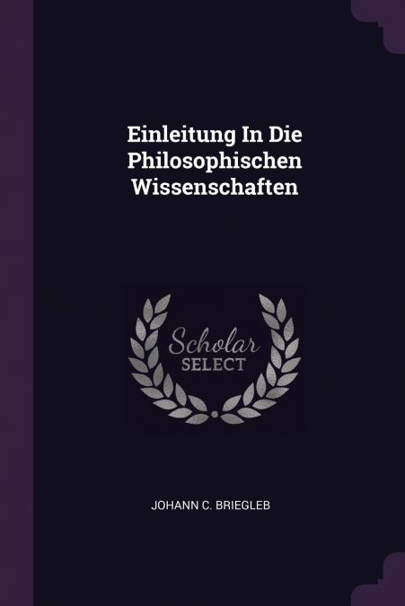 Einleitung In Die Philosophischen Wissenschaften