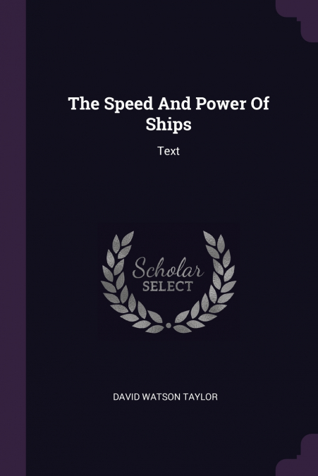 The Speed And Power Of Ships