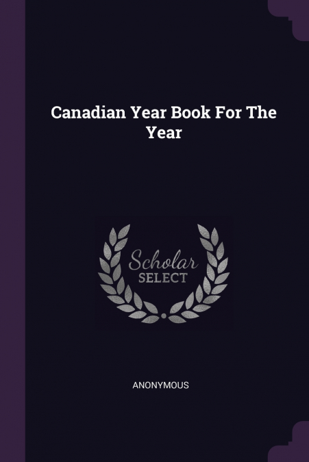 Canadian Year Book For The Year