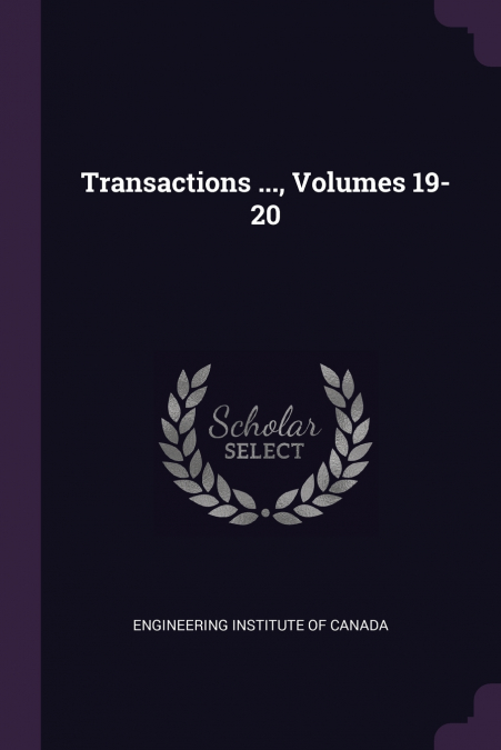 Transactions ..., Volumes 19-20