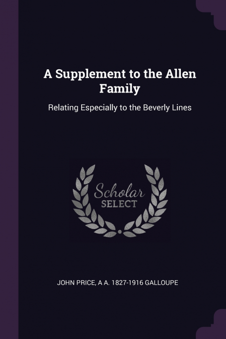 A Supplement to the Allen Family