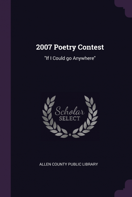 2007 Poetry Contest