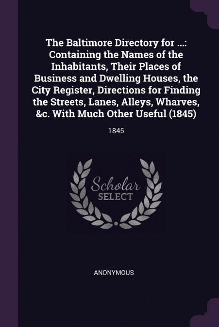The Baltimore Directory for ...