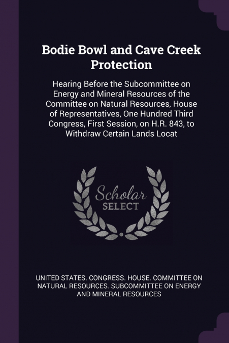 Bodie Bowl and Cave Creek Protection
