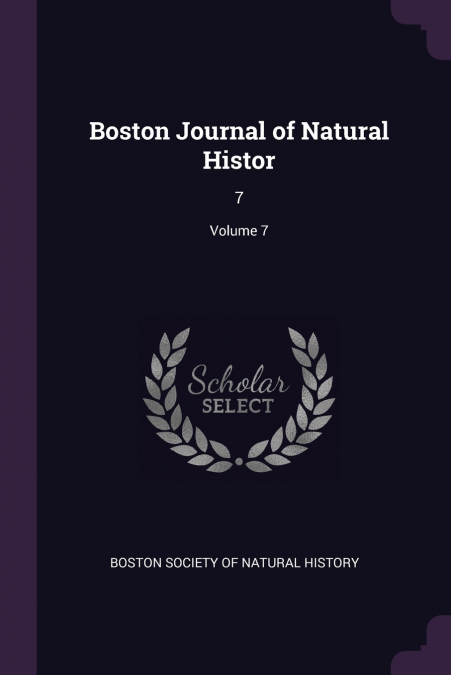 Boston Journal of Natural Histor