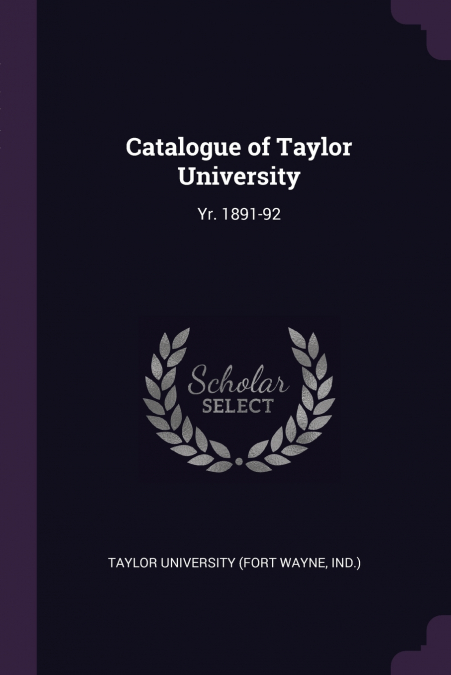 Catalogue of Taylor University
