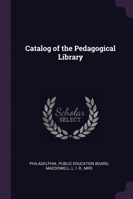 Catalog of the Pedagogical Library