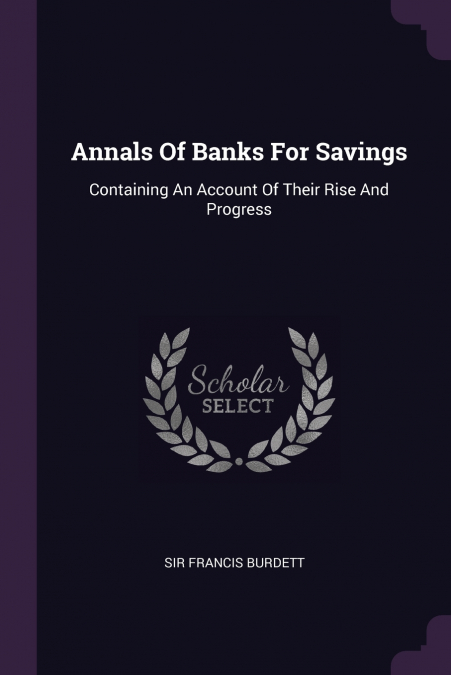 Annals Of Banks For Savings