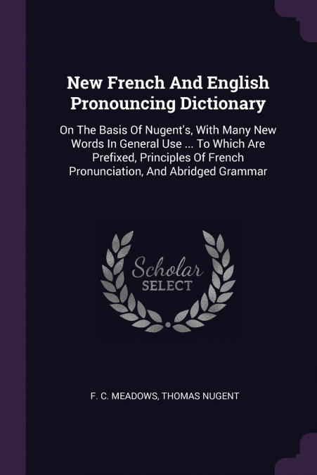 New French And English Pronouncing Dictionary