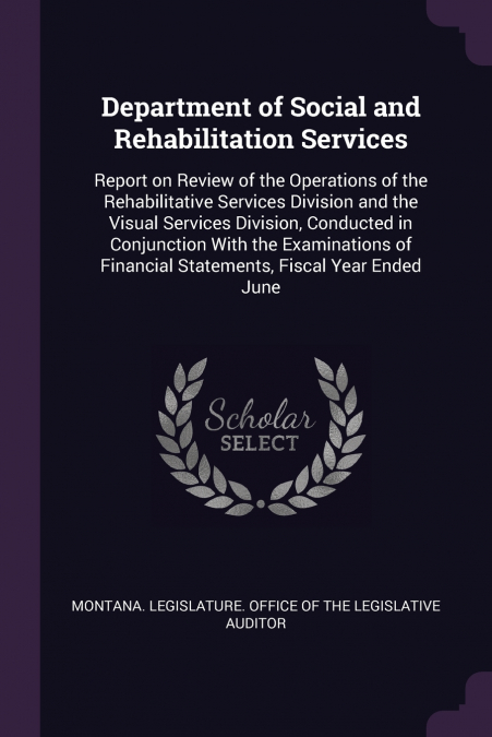 Department of Social and Rehabilitation Services