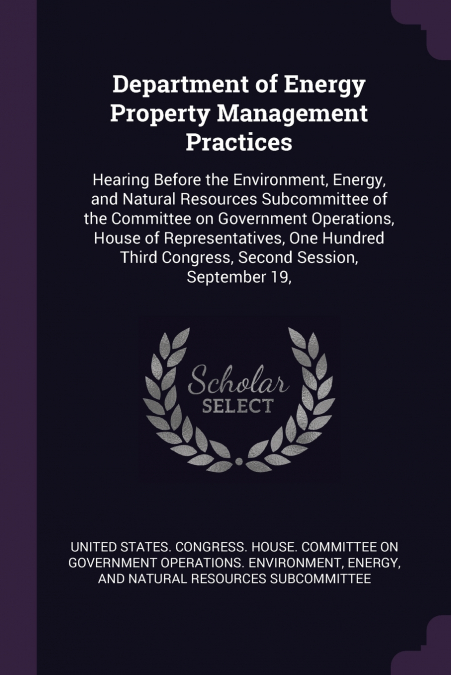 Department of Energy Property Management Practices