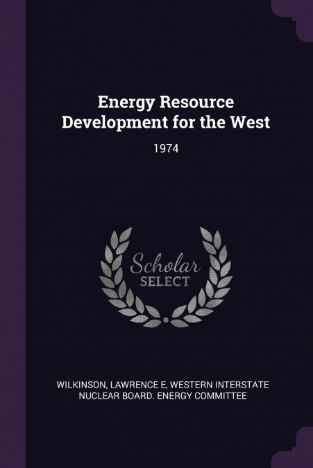 Energy Resource Development for the West