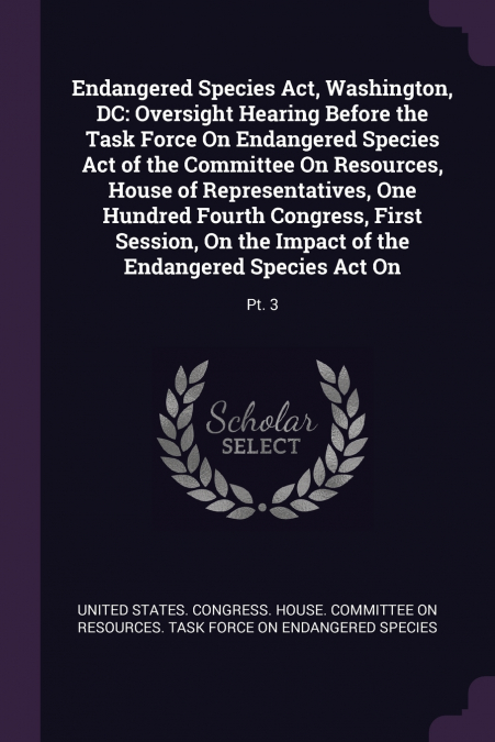 Endangered Species Act, Washington, DC